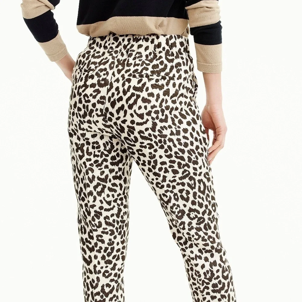 J. Crew Easy Pant in Leopard size 4 NWT
